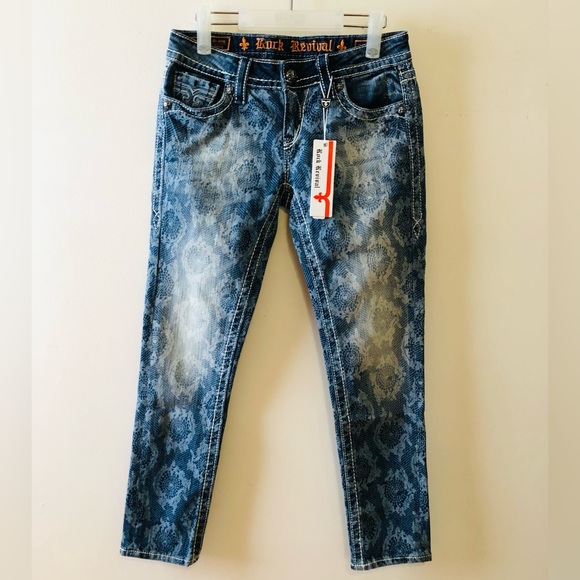 NWT Rock Revival Women’s Cropped Jeans - Picture 1 of 4